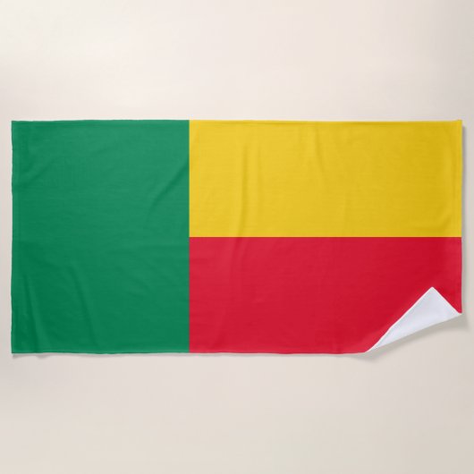Patriottische vlag van Benin Strandlaken (Voorkant)