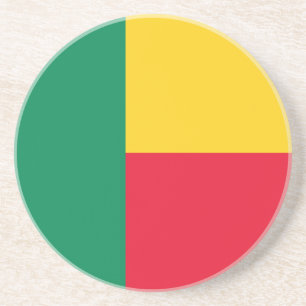 Patriottische vlag van Benin Zandsteen Onderzetter