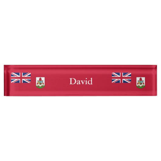 Patriottische vlag van Bermuda Naambordje (Voorkant)