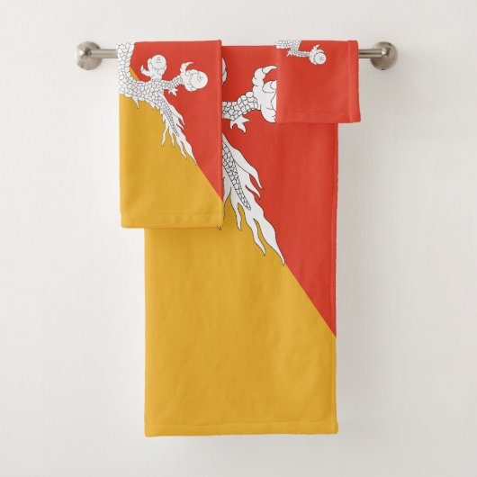 Patriottische vlag van Bhutan Bad Handdoek (Insitu)