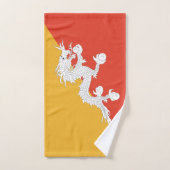 Patriottische vlag van Bhutan Bad Handdoek (Handdoek)