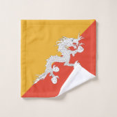 Patriottische vlag van Bhutan Bad Handdoek (Wasdoekje)