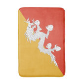 Patriottische vlag van Bhutan Badmat (Voorkant Verticaal)