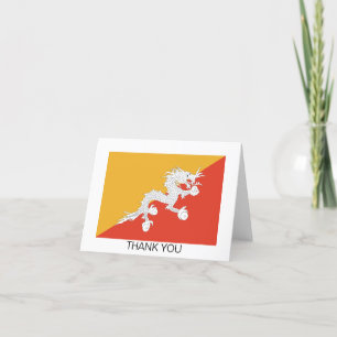 Patriottische vlag van Bhutan Bedankkaart