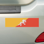 Patriottische vlag van Bhutan Bumpersticker (Op auto)