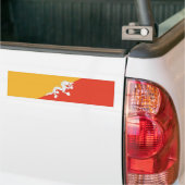 Patriottische vlag van Bhutan Bumpersticker (Op Truck)