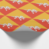 Patriottische vlag van Bhutan Cadeaupapier (Hoek)