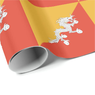 Patriottische vlag van Bhutan Cadeaupapier