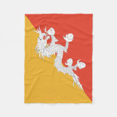 Patriottische vlag van Bhutan Fleece Deken (Voorkant)