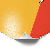 Patriottische vlag van Bhutan Foto Afdruk (Hoek)