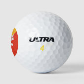 Patriottische vlag van Bhutan Golfballen (Logo)
