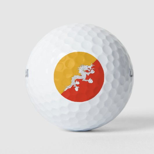 Patriottische vlag van Bhutan Golfballen (Voorkant)