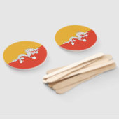 Patriottische vlag van Bhutan Handwaaier (Niet-gemonteerd)