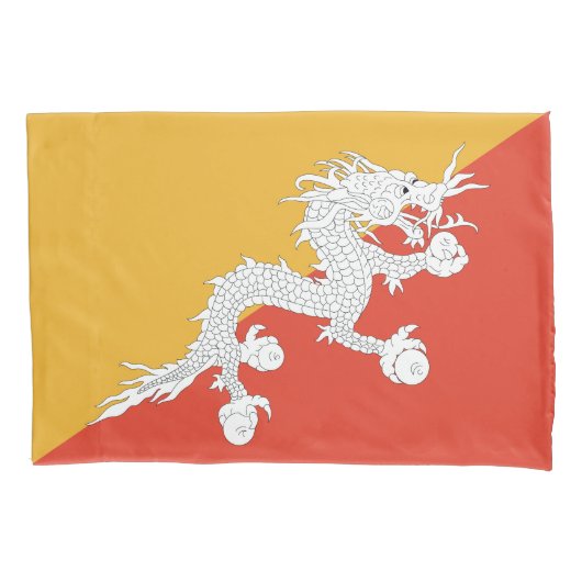 Patriottische vlag van Bhutan Kussensloop (Voorkant)