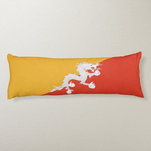 Patriottische vlag van Bhutan Lichaamskussen (Achterkant)