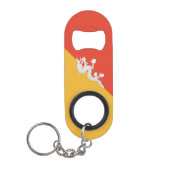 Patriottische vlag van Bhutan Mini Flessenopener (Voorkant)