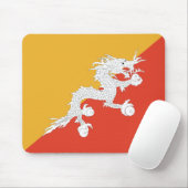 Patriottische vlag van Bhutan Muismat (Met muis)