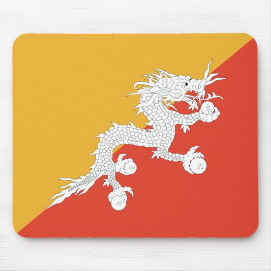 Patriottische vlag van Bhutan Muismat (Voorkant)