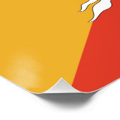 Patriottische vlag van Bhutan Perfect Poster (Hoek)