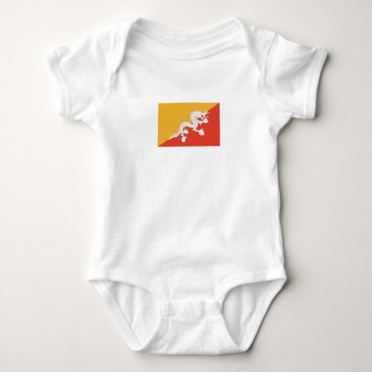Patriottische vlag van Bhutan Romper (Voorkant)
