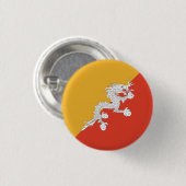 Patriottische vlag van Bhutan Ronde Button 3,2 Cm (Voorkant /achterkant)