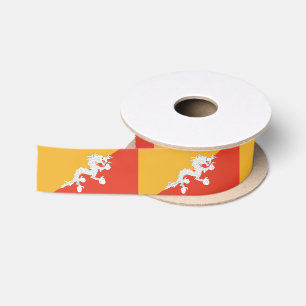 Patriottische vlag van Bhutan Satijnen Lint
