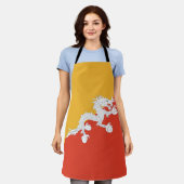 Patriottische vlag van Bhutan Schort (Gedragen)