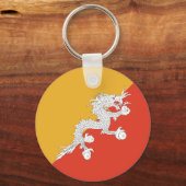 Patriottische vlag van Bhutan Sleutelhanger (Voorkant)