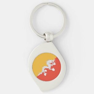 Patriottische vlag van Bhutan Sleutelhanger