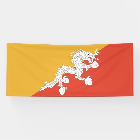 Patriottische vlag van Bhutan Spandoek (Horizontaal)