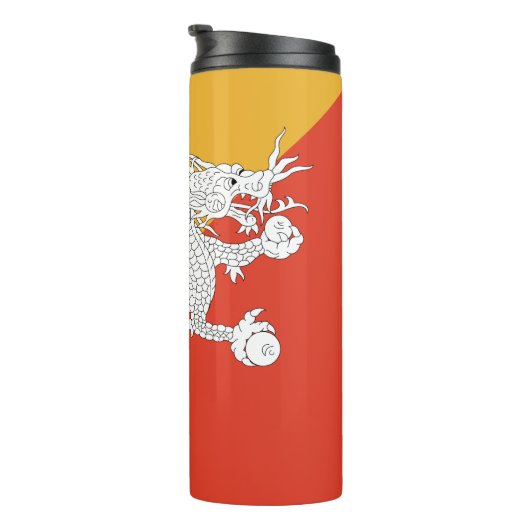 Patriottische vlag van Bhutan Thermosbeker (Geroteerd rechts)