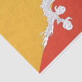 Patriottische vlag van Bhutan Tissuepapier (Detail)