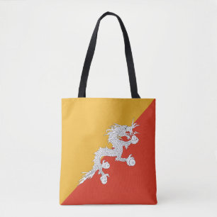 Patriottische vlag van Bhutan Tote Bag