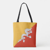 Patriottische vlag van Bhutan Tote Bag (Achterkant)