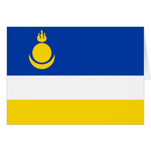 Patriottische vlag van Boerjatië (Voorkant Horizontaal)
