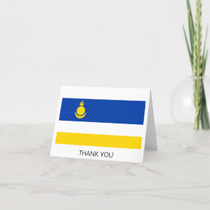 Patriottische vlag van Boerjatië Bedankkaart