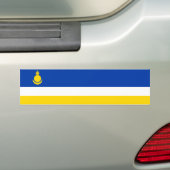 Patriottische vlag van Boerjatië Bumpersticker (Op auto)