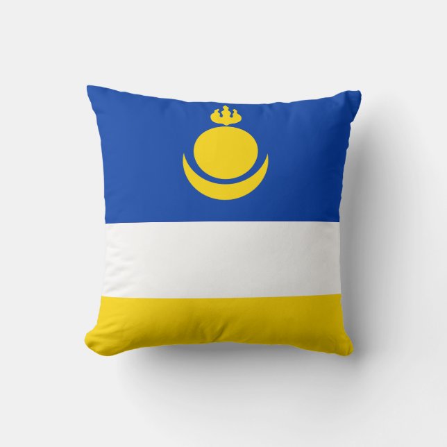 Patriottische vlag van Boerjatië Kussen (Voorkant)