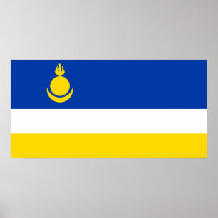 Patriottische vlag van Boerjatië Poster