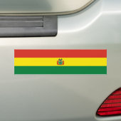 Patriottische vlag van Bolivia Bumpersticker (Op auto)