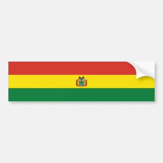 Patriottische vlag van Bolivia Bumpersticker (Voorkant)