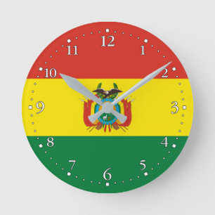 Patriottische vlag van Bolivia Ronde Klok