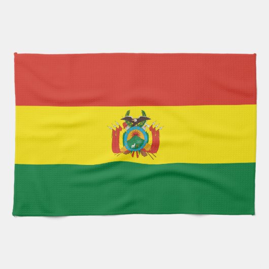 Patriottische vlag van Bolivia Theedoek (Horizontaal)