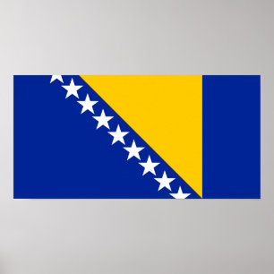 Patriottische vlag van Bosnië en Herzegovina Poster