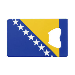 Patriottische vlag van Bosnië Herzegovina Creditkaart Flessenopener