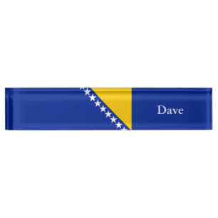 Patriottische vlag van Bosnië Herzegovina Naambordje
