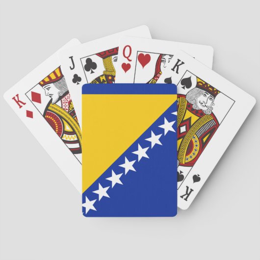 Patriottische vlag van Bosnië Herzegovina Pokerkaarten (Achterkant)