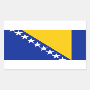 Patriottische vlag van Bosnië Herzegovina Rechthoekige Sticker