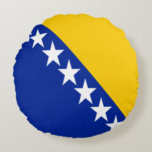 Patriottische vlag van Bosnië Herzegovina Rond Kussen