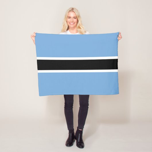 Patriottische vlag van Botswana Fleece Deken (In situ)